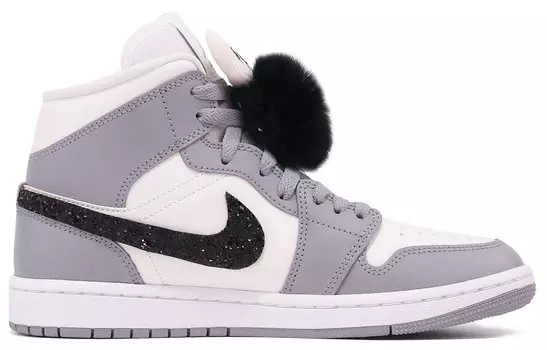 Кроссовки Air JORDAN 1 Vintage Basketball Shoes Women's Mid-Top Gray White Black