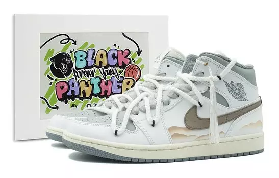 Jordan Air Jordan 1 винтажные баскетбольные кроссовки женские, Light Gray