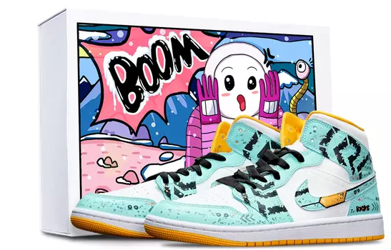 Кроссовки Air JORDAN 1 Vintage Basketball Shoes Women's High-Top Green White