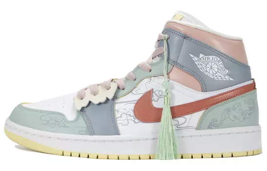 Jordan Air Jordan 1 винтажные баскетбольные кроссовки женские, Turquoise