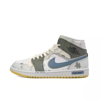 Jordan Air Jordan 1 винтажные баскетбольные кроссовки женские, Light Green