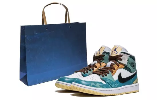 Jordan Air Jordan 1 винтажные баскетбольные кроссовки женские, Green