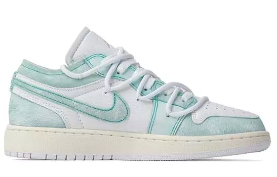 Jordan Air Jordan 1 винтажные баскетбольные кроссовки женские, White/Green