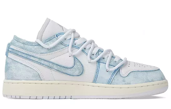 Jordan Air Jordan 1 винтажные баскетбольные кроссовки женские, White/Blue