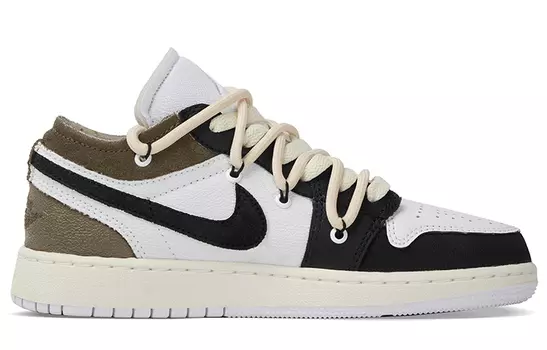 Jordan Air Jordan 1 винтажные баскетбольные кроссовки женские, Black/Brown
