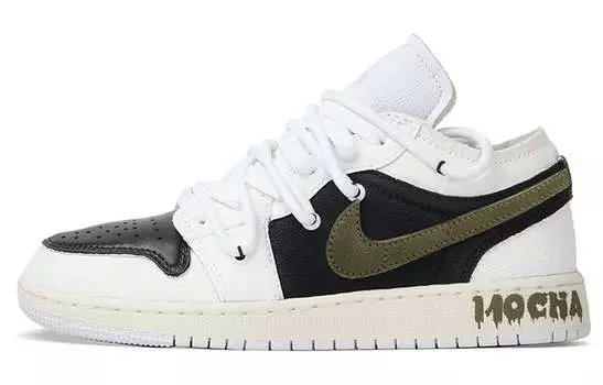 Jordan Air Jordan 1 винтажные баскетбольные кроссовки женские, White/Green
