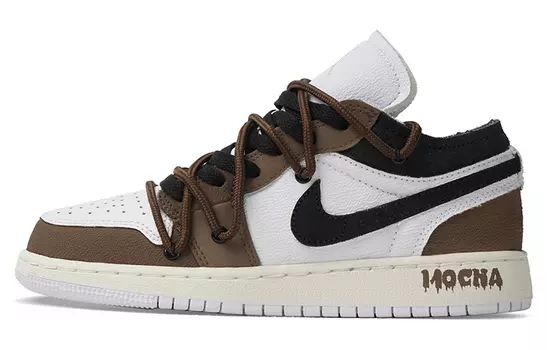 Jordan Air Jordan 1 винтажные баскетбольные кроссовки женские, Brown/White