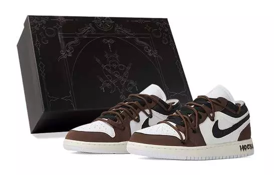 Jordan Air Jordan 1 винтажные баскетбольные кроссовки женские, White/Brown