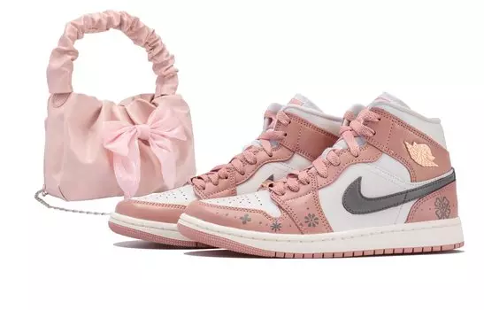 Jordan Air Jordan 1 винтажные баскетбольные кроссовки женские, Powdery Ash