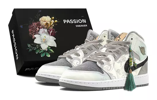 Jordan Air Jordan 1 винтажные баскетбольные кроссовки женские, Gray