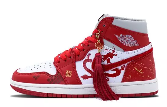 Кроссовки Air Jordan 1 Vintage Basketball Women's High-Top, красный/белый