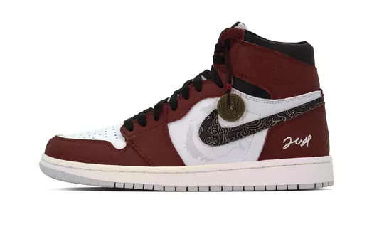 Jordan Air Jordan 1 винтажные баскетбольные кроссовки женские, Black/Red