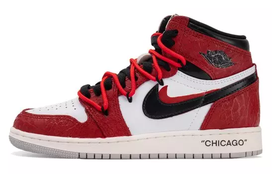 Jordan Air Jordan 1 винтажные баскетбольные кроссовки женские, Black/Red