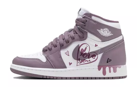 Jordan Air Jordan 1 винтажные баскетбольные кроссовки женские, Lilac