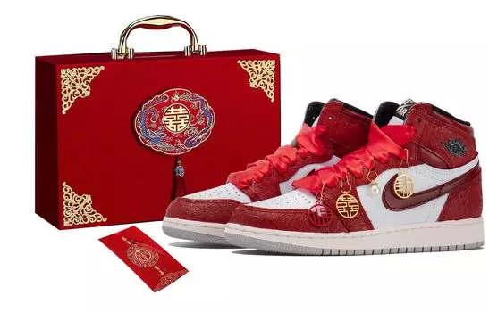 Jordan Air Jordan 1 винтажные баскетбольные кроссовки женские, White/Red