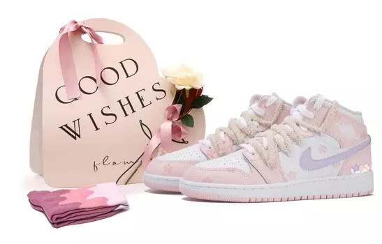 Jordan Air Jordan 1 винтажные баскетбольные кроссовки женские, Pulse Magenta/Pulse Mint/Purple Rush