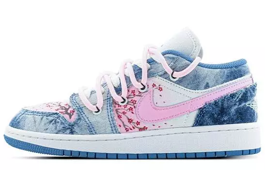 Jordan Air Jordan 1 винтажные баскетбольные кроссовки женские, Blue
