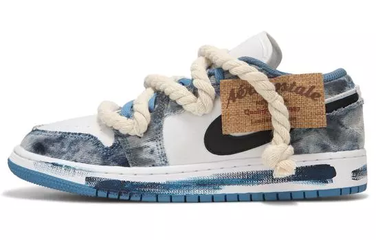 Jordan Air Jordan 1 винтажные баскетбольные кроссовки женские, Dark Blue