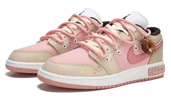 Jordan Air Jordan 1 винтажные баскетбольные кроссовки женские, Beige/Pink