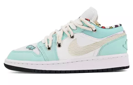 Jordan Air Jordan 1 винтажные баскетбольные кроссовки женские, Turquoise