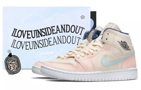 Jordan Air Jordan 1 винтажные баскетбольные кроссовки женские, Pink