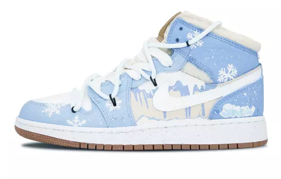 Jordan Air Jordan 1 винтажные баскетбольные кроссовки женские, Sky Blue