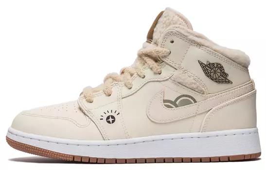 Jordan Air Jordan 1 винтажные баскетбольные кроссовки женские, Off-white