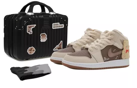Jordan Air Jordan 1 винтажные баскетбольные кроссовки женские, Brown