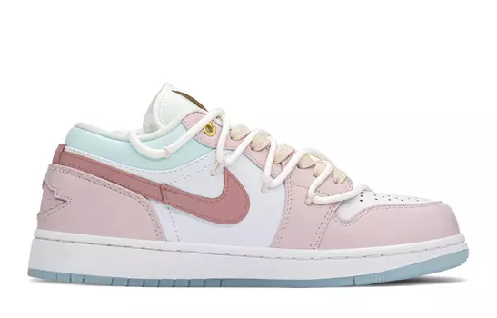 Jordan Air Jordan 1 винтажные баскетбольные кроссовки женские, Pink and Blue