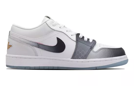 Jordan Air Jordan 1 винтажные баскетбольные кроссовки женские, Gray/White