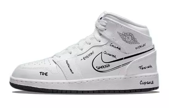 Jordan Air Jordan 1 винтажные баскетбольные кроссовки женские, White