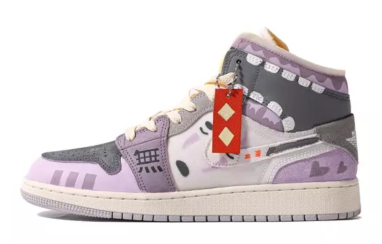 Jordan Air Jordan 1 винтажные баскетбольные кроссовки женские, Lilac