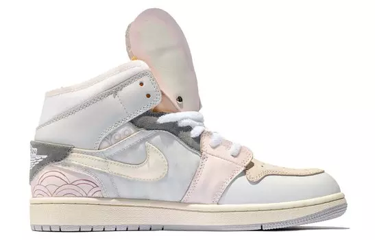 Jordan Air Jordan 1 винтажные баскетбольные кроссовки женские, Off-white