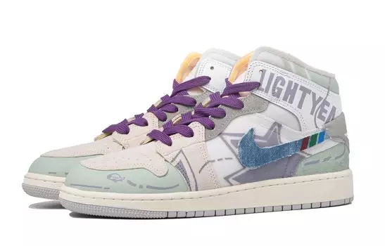 Jordan Air Jordan 1 винтажные баскетбольные кроссовки женские, Lilac