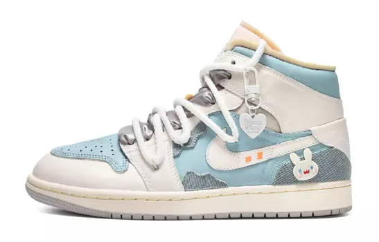 Jordan Air Jordan 1 винтажные баскетбольные кроссовки женские, Blue/White