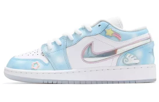 Кроссовки Air JORDAN 1 Vintage Basketball Shoes Women's Low-Top Yellow White