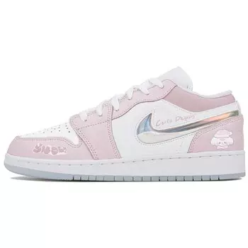 Кроссовки Air Jordan 1 Vintage Basketball Shoes Women's Low-Top Pink/White