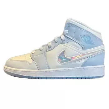 Кроссовки Air JORDAN 1 Vintage Basketball Shoes Women's Mid-Top White Pink
