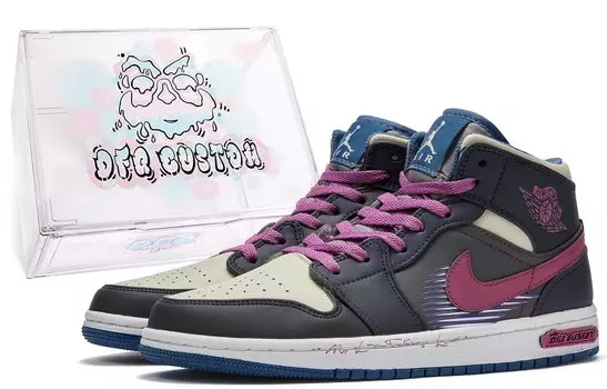 Jordan Air Jordan 1 винтажные баскетбольные кроссовки женские, Vivid Plum