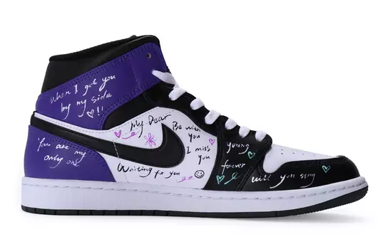 Jordan Air Jordan 1 винтажные баскетбольные кроссовки женские, White/Bright Concord/True Red/Black