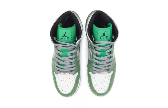 Кроссовки Air Jordan 1 Vintage Basketball Shoes Women's High-Top Green