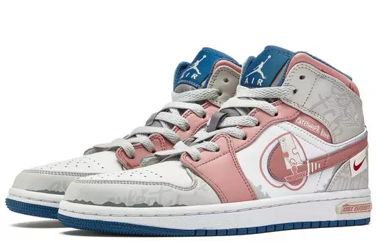 Jordan Air Jordan 1 винтажные баскетбольные кроссовки женские, Light Gray