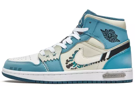Jordan Air Jordan 1 винтажные баскетбольные кроссовки женские, Blue