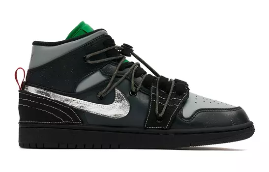Jordan Air Jordan 1 винтажные баскетбольные кроссовки женские, Black gray silver