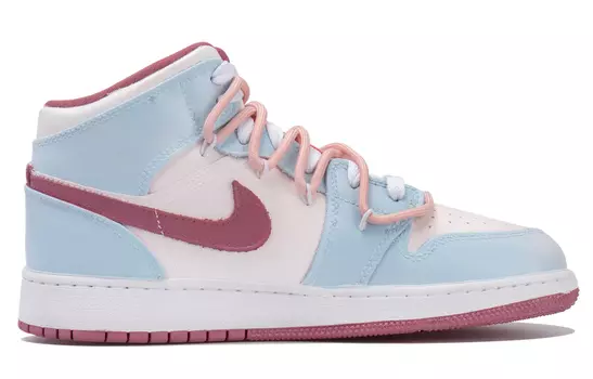 Jordan Air Jordan 1 винтажные баскетбольные кроссовки женские, Ultra Blue/Fire Orchid