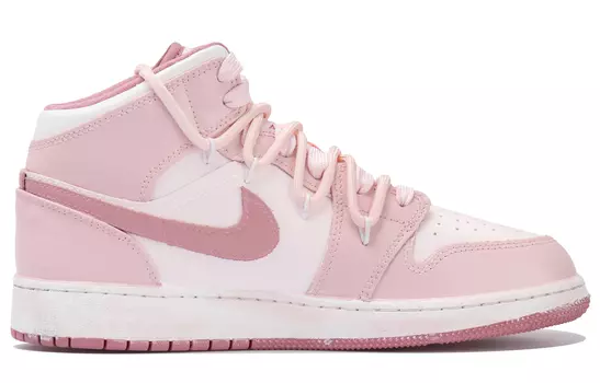 Jordan Air Jordan 1 винтажные баскетбольные кроссовки женские, White/Pink