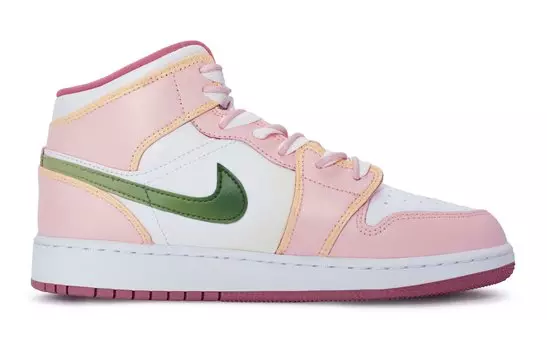 Кроссовки Air Jordan 1 Vintage Basketball Shoes Women's Mid-Top White/Green