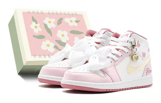 Jordan Air Jordan 1 винтажные баскетбольные кроссовки женские, Pink