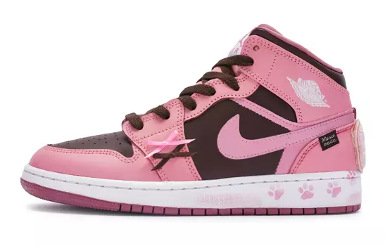 Кроссовки Air Jordan 1 Vintage Basketball Shoes Women's Mid-Top Brown