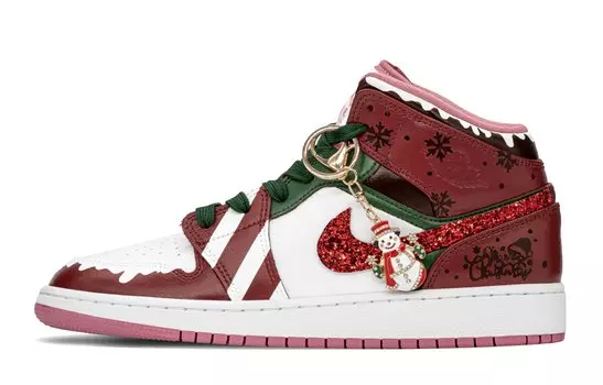 Jordan Air Jordan 1 винтажные баскетбольные кроссовки женские, Red/Green